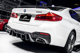 Future Design Carbon Carbon Fiber Rear Diffuser GT Style For BMW 5 Series G30 530i 540i 2017-ON - Performance SpeedShop